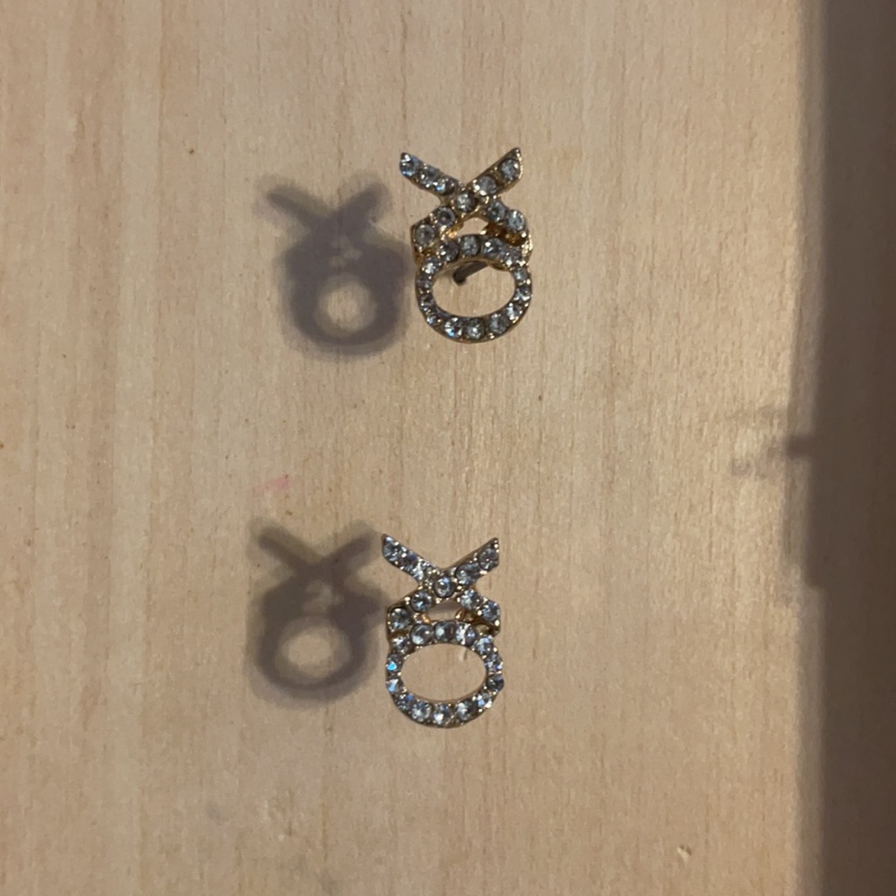 NWOT letter earrings